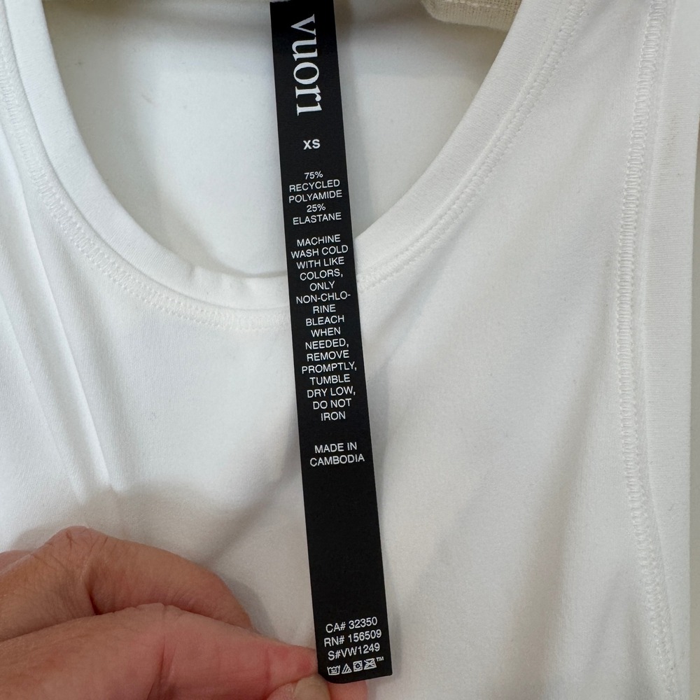 Vuori AllTheFeels Crew Tank White Womens XS VW1249 NWT - Picture 2 of 5